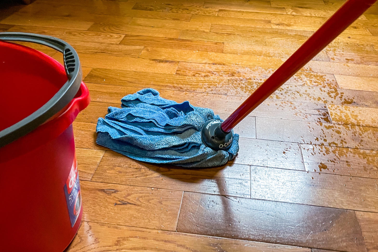 Wood floor cleaning